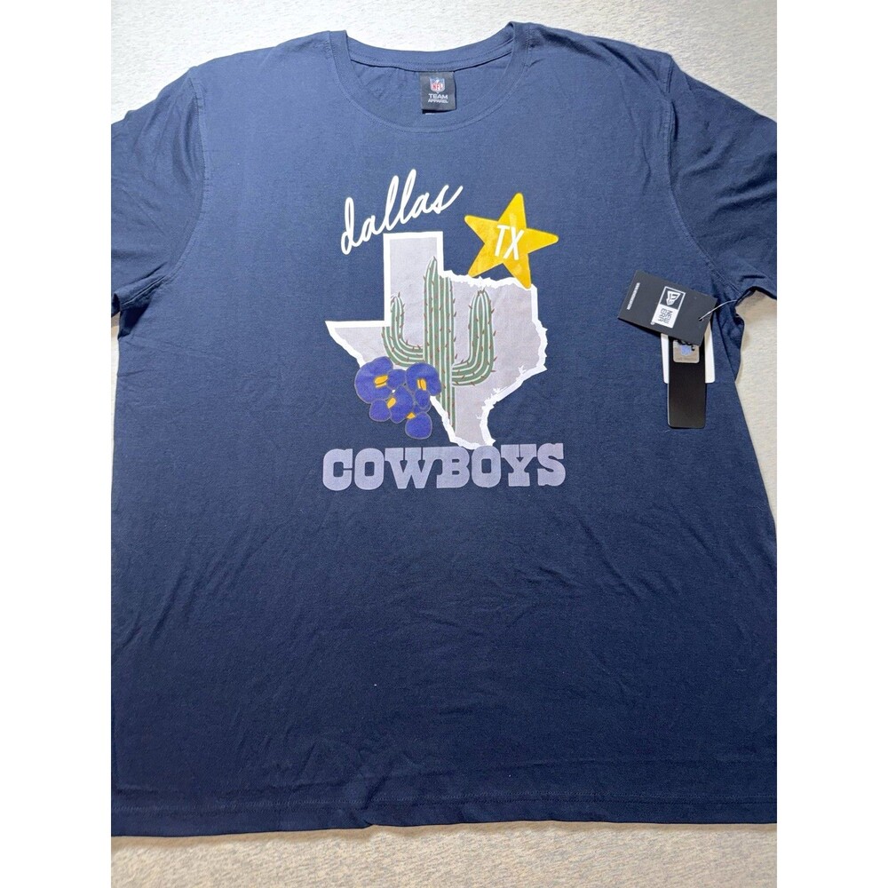 Brand New NFL Team Apparel Dallas Cowboys Blue Shirt Official Licensed Size 2XL